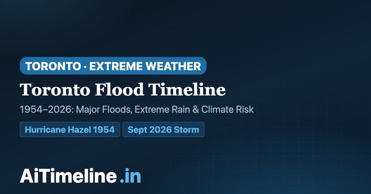 Toronto Flood Timeline 1954-2026: Major Floods, Extreme Rain & Climate Risk