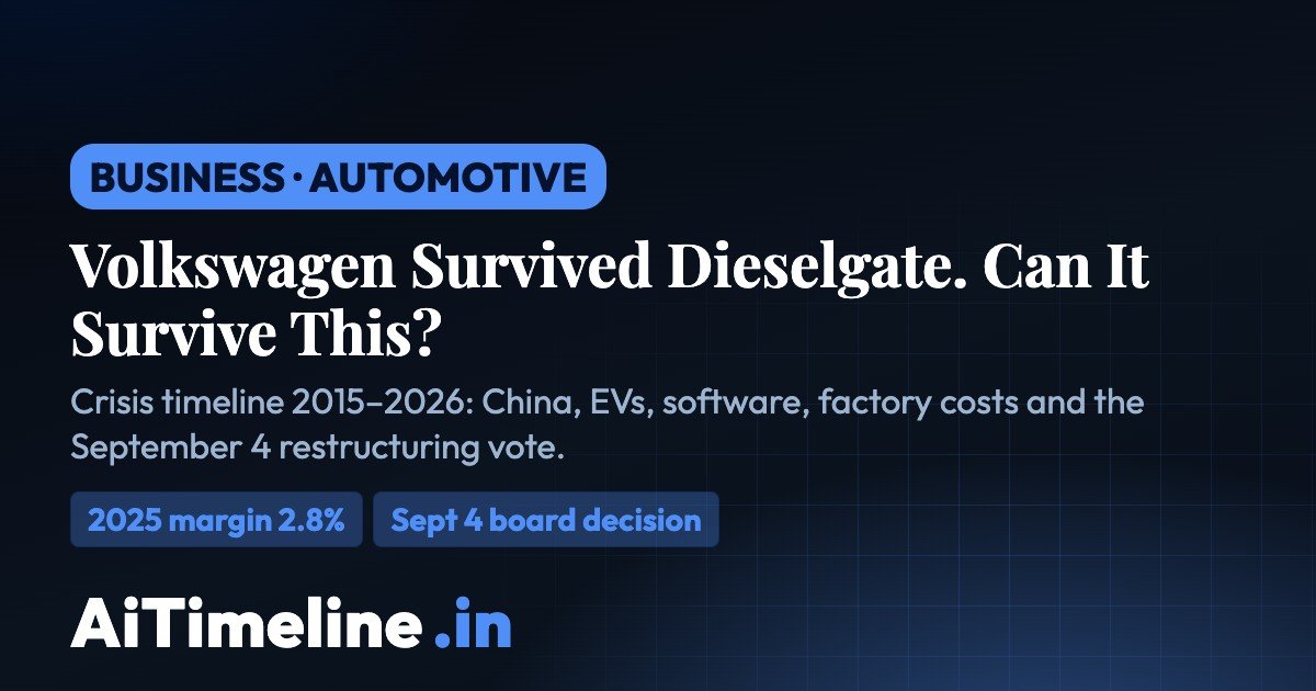 Volkswagen Crisis Timeline 2015–2026: Why Europe’s Car Giant Is Restructuring Again