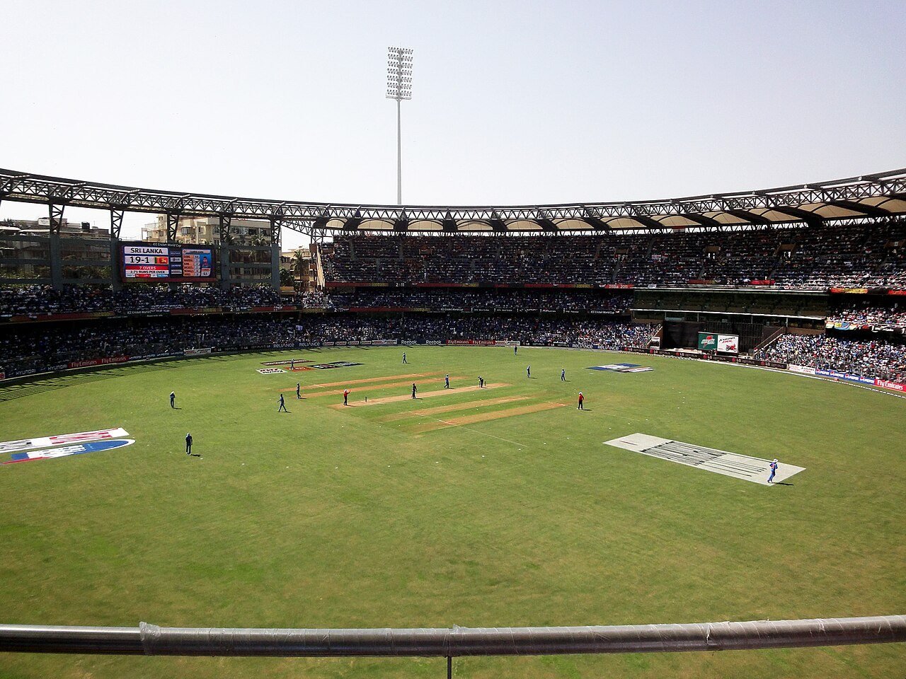 The Wankhede Stadium during Sri Lanka's innings in the World Cup final, 2 April 2011