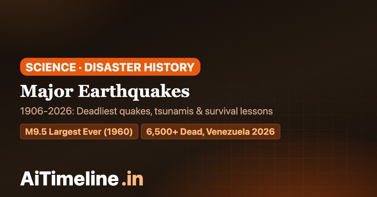Major Earthquakes Timeline 1906-2026: The Deadliest Quakes, Tsunamis and Lessons for the Next Big One