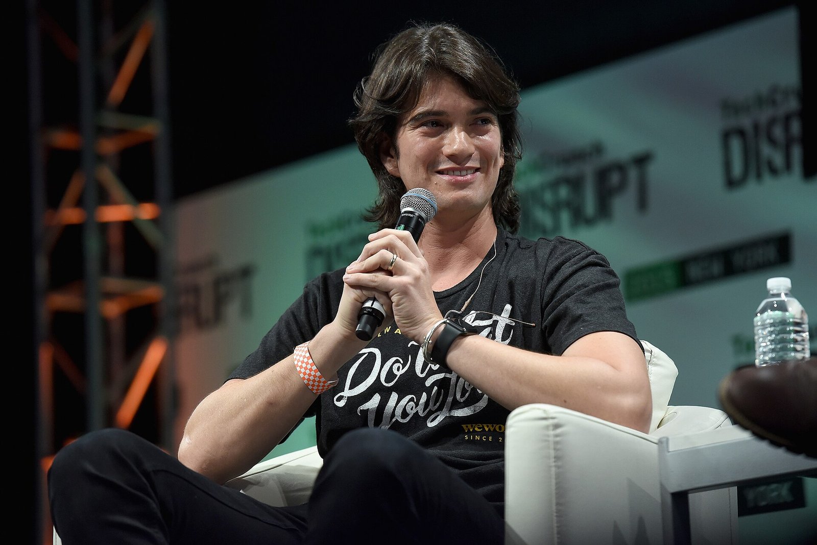 WeWork co-founder and chief executive Adam Neumann at TechCrunch Disrupt in New York