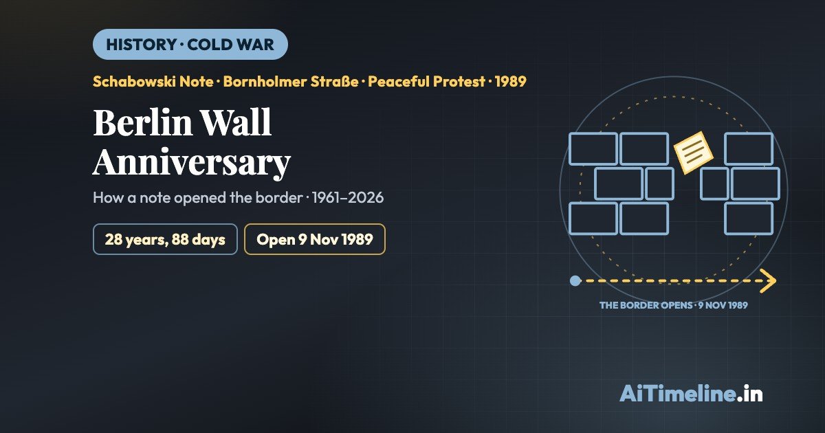 Berlin Wall Anniversary: How a Note Opened the Border