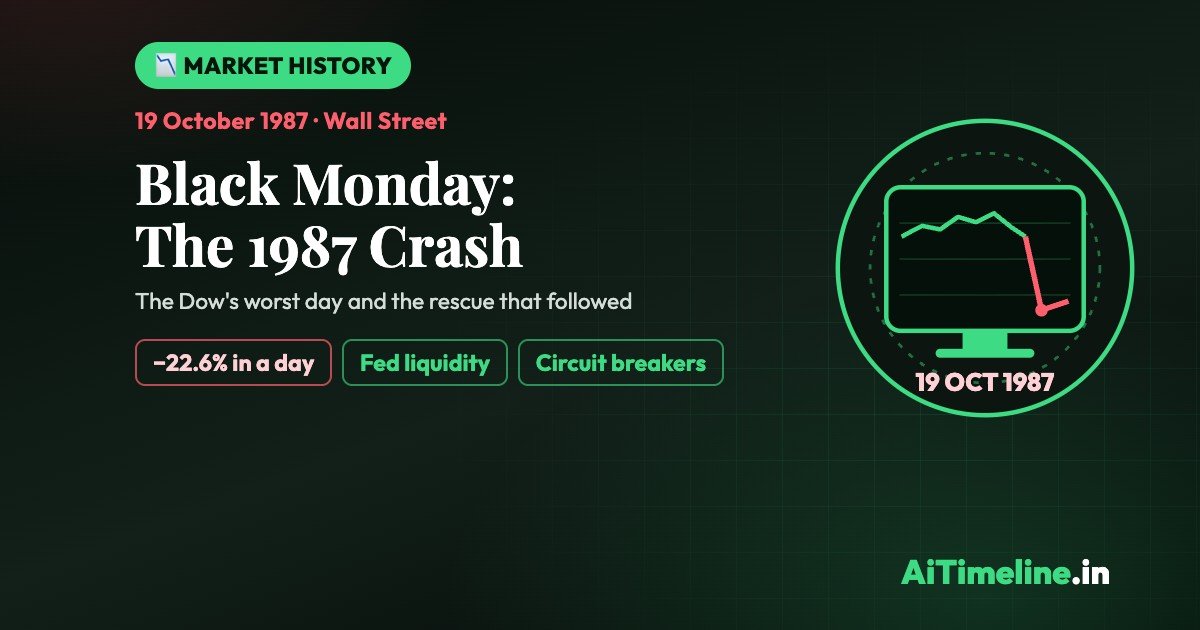 Black Monday 1987: Stock Market Crash & Aftermath Timeline