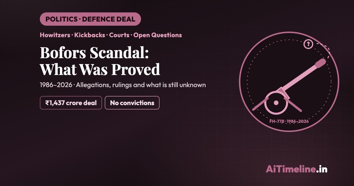 Bofors Scandal: What Was Proved, What Was Alleged, What Is Still Unknown