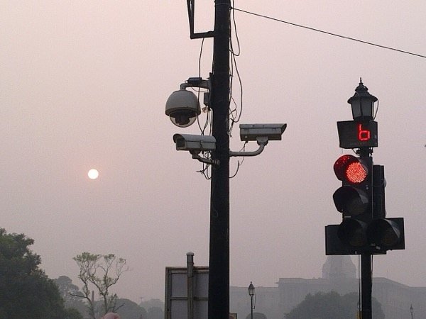 Smog over Rajpath in New Delhi on 6 November 2015, two months before the first odd-even trial