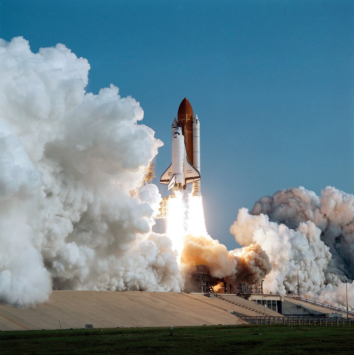 Space Shuttle Discovery lifts off on STS-51-G on 17 June 1985, carrying Saudi Arabia’s Sultan bin Salman Al Saud and France’s Patrick Baudry