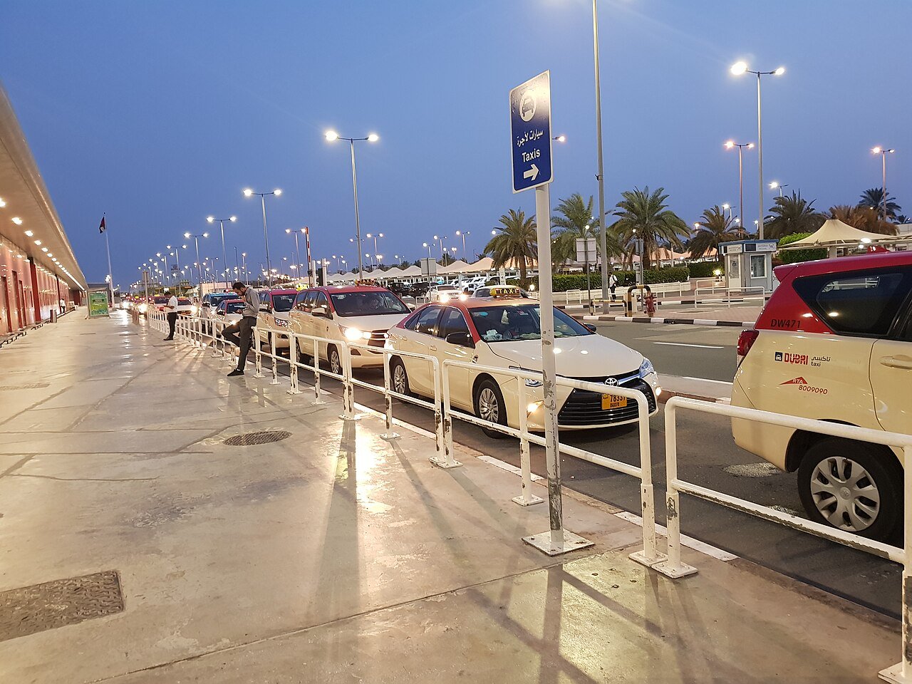 Early morning outside Terminal 2 at Dubai International Airport, flydubai's main base