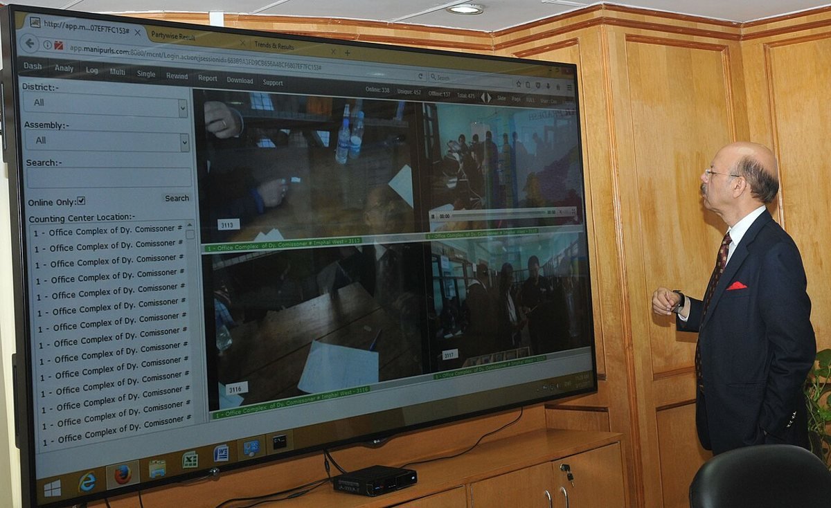 Inside Nirvachan Sadan, the Election Commission’s headquarters in New Delhi, in March 2017