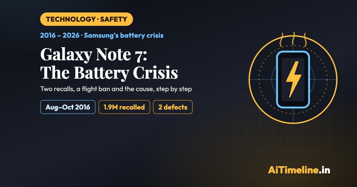 Samsung Galaxy Note 7: The Unfolding Battery Crisis Timeline