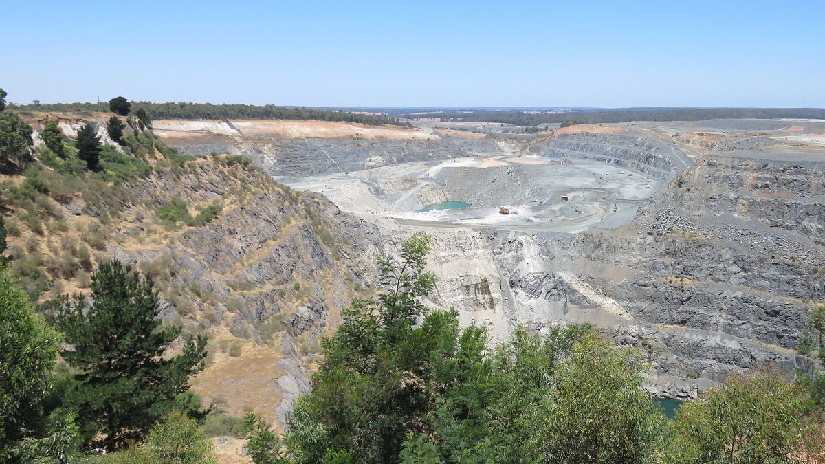 The open pit at Greenbushes, Western Australia, in January 2026