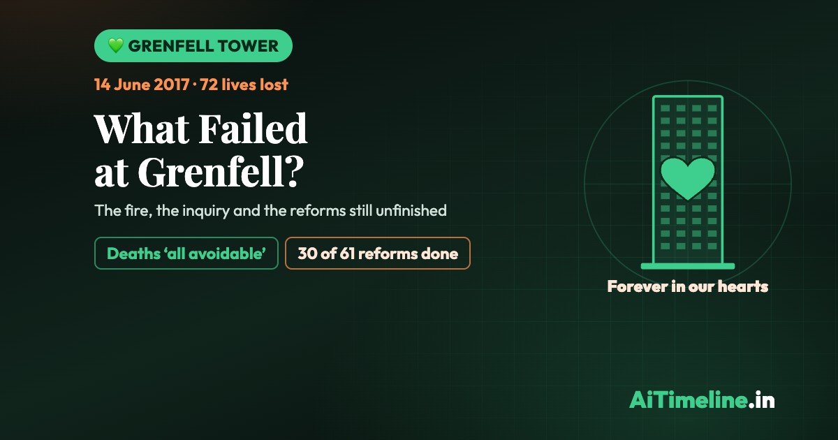 Grenfell Tower Fire: Failures, Inquiry, and Legacy Timeline