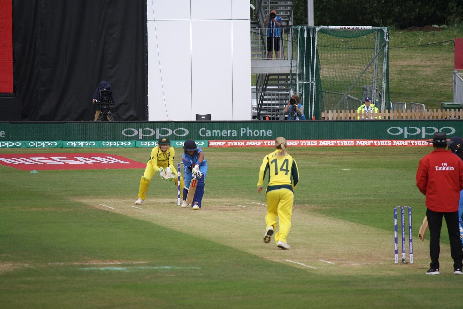 India bat against Australia in the 2017 World Cup semi-final at Derby, 20 July 2017, the day of Harmanpreet’s 171 not out