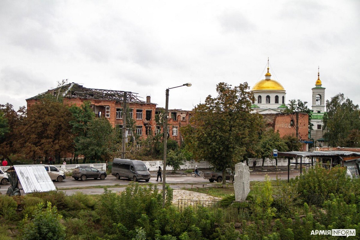 Izium in Kharkiv region on 15 September 2022, days after Ukrainian forces recaptured it