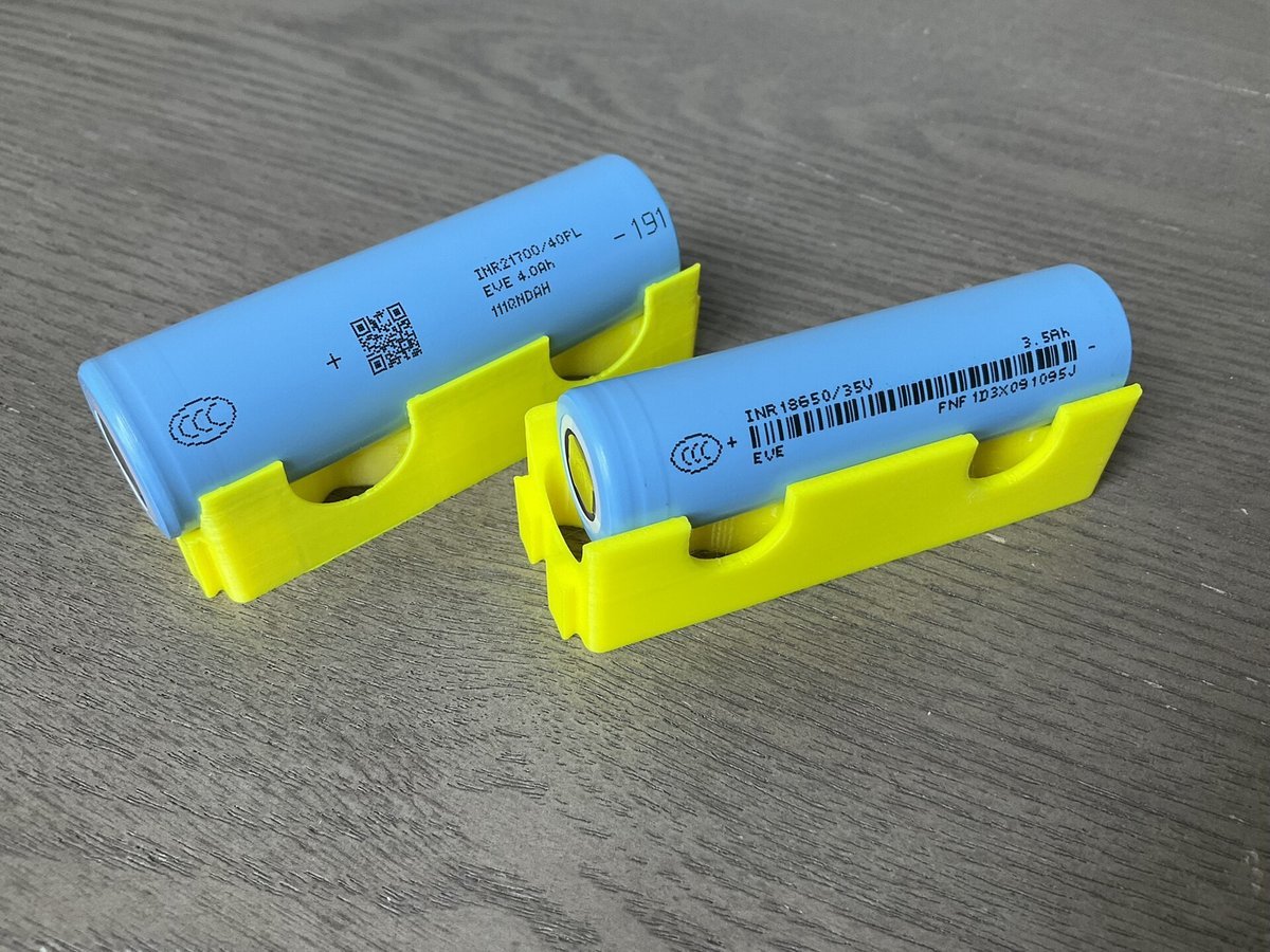 Cylindrical 18650 and 21700 lithium-ion cells made by EVE Energy, one of the Chinese cell makers that dominate battery manufacturing