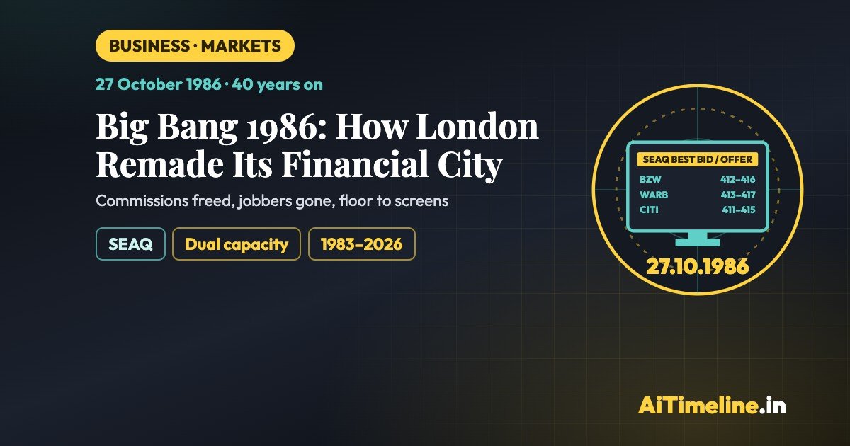 Big Bang 1986: How London Remade Its Financial City