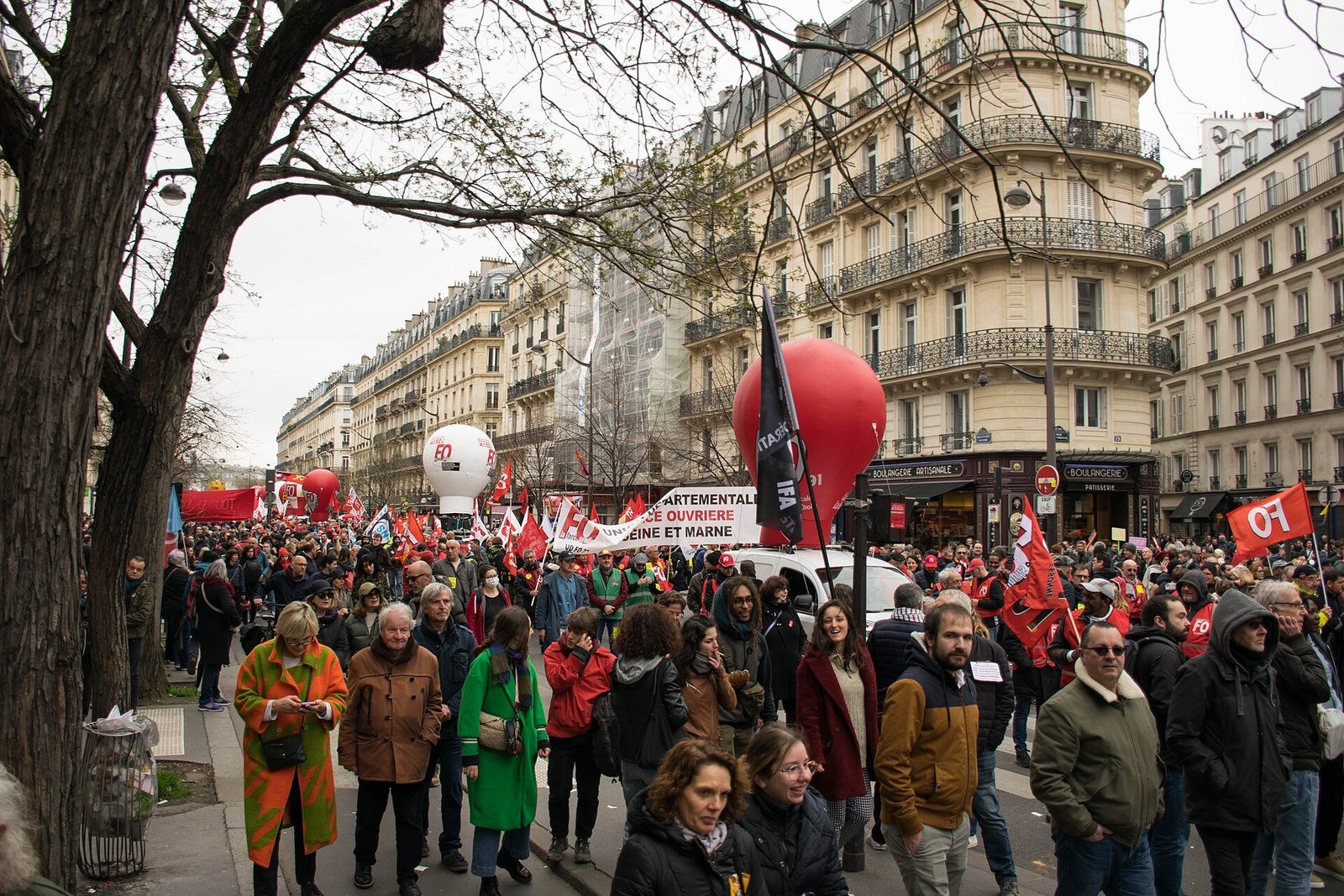 The Paris march against the pension reform on 28 March 2023