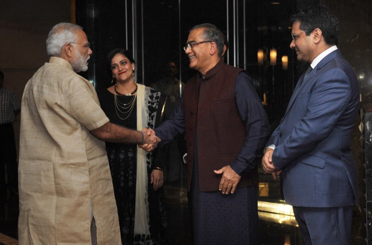 Prime Minister Narendra Modi arrives at the India Today Group’s Safaigiri Summit, New Delhi, 2 October 2015