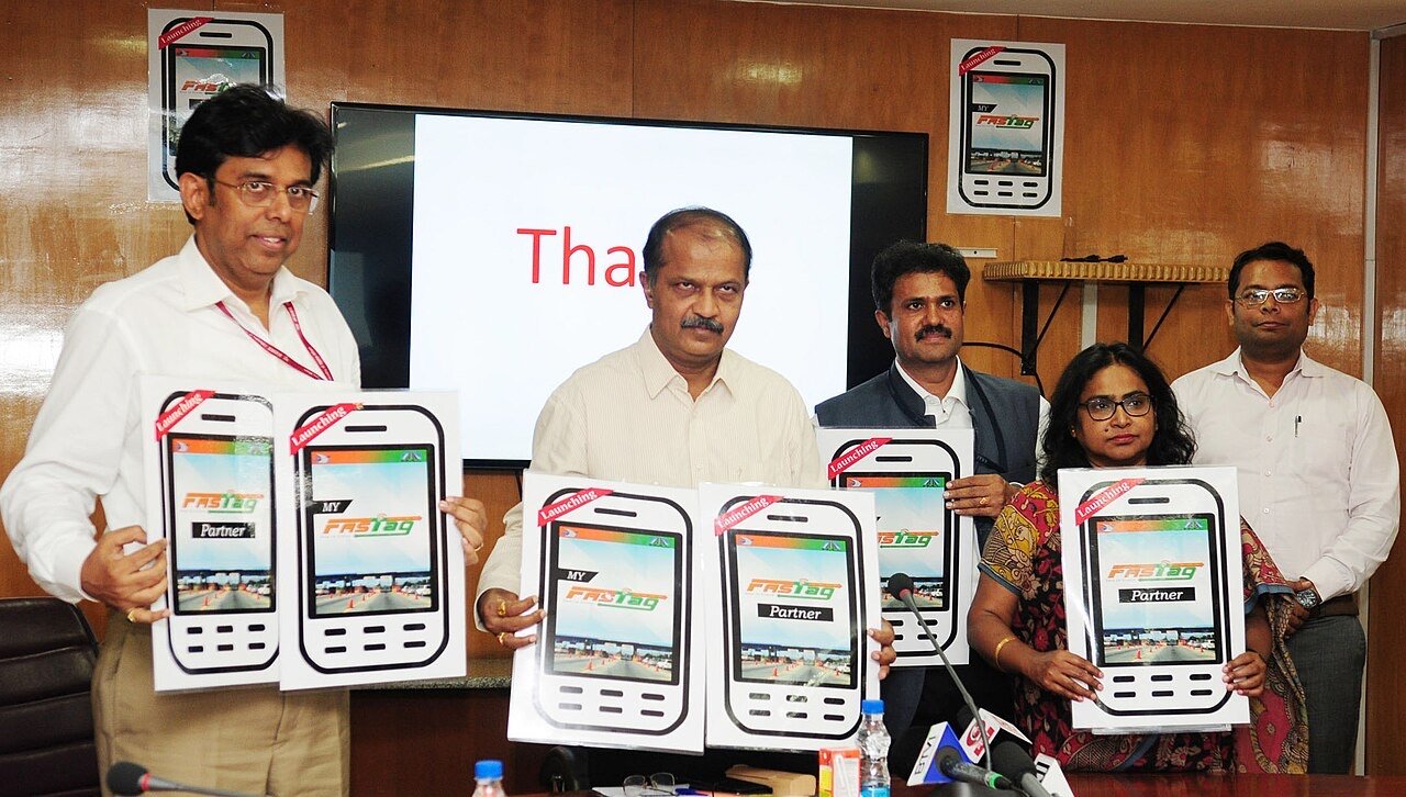NHAI chairman Deepak Kumar launches the My FASTag and FASTag Partner apps in New Delhi on 17 August 2017