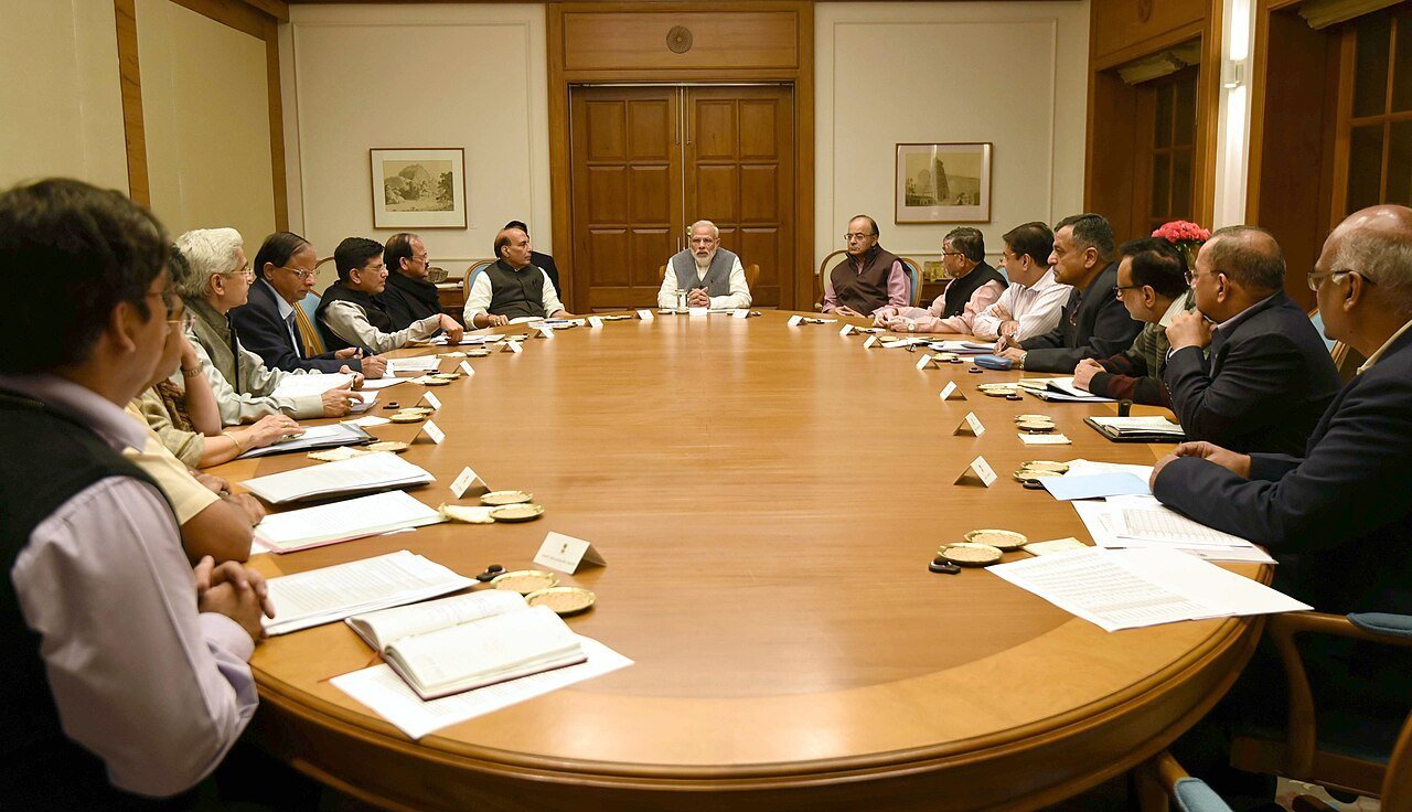 Prime Minister Narendra Modi chairs a review meeting on demonetisation in New Delhi on 13 November 2016