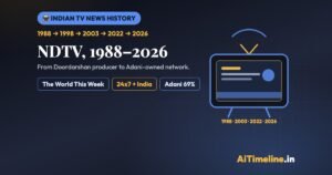 NDTV History Timeline: From 1988 Television Pioneer to Adani-Owned News Network