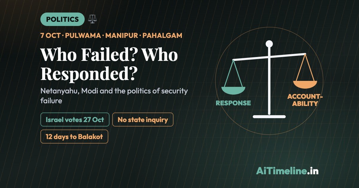 Netanyahu & Modi: Turning Security Failures into Political Weapons