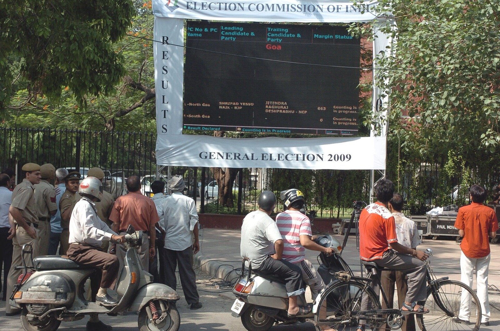 Nirvachan Sadan, the Election Commission of India’s headquarters in New Delhi, during the 2009 general election count