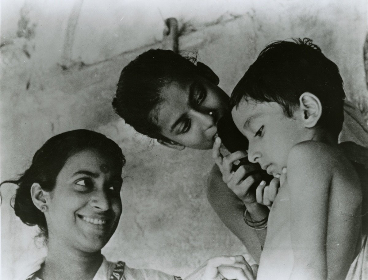 Karuna Banerjee, Subir Banerjee and Uma Dasgupta in Satyajit Ray’s Pather Panchali, honoured at Cannes in 1956