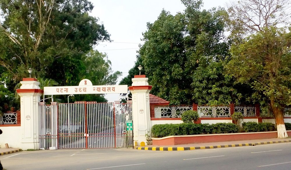 The entrance gate of the Patna High Court building in Bihar