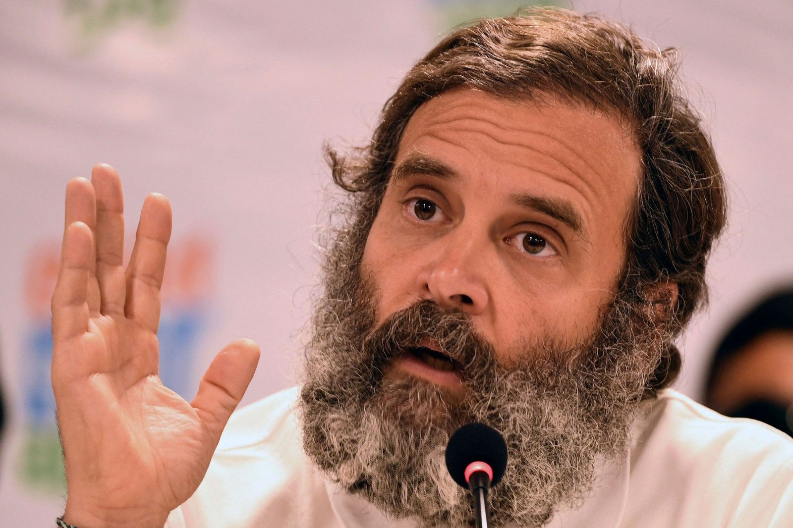 Rahul Gandhi addressing a press conference after the 2024 Lok Sabha election, in which he won both Raebareli and Wayanad