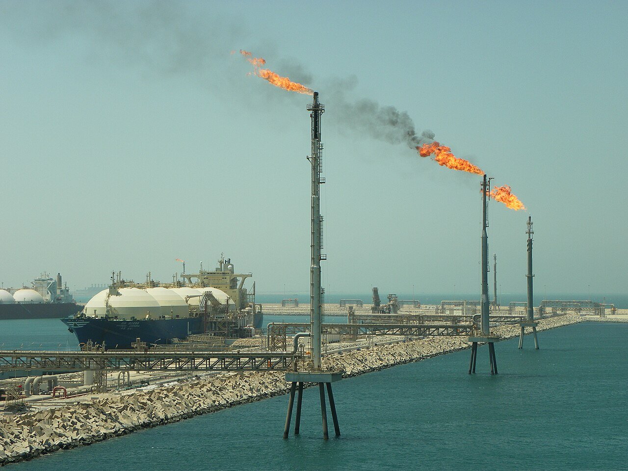 The LNG terminal at Ras Laffan, Qatar, in 2012