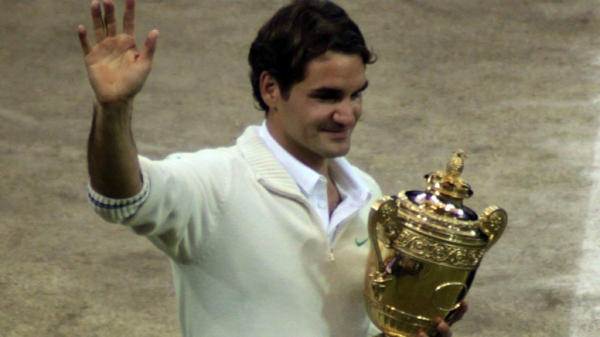 Federer after winning his seventh Wimbledon in 2012
