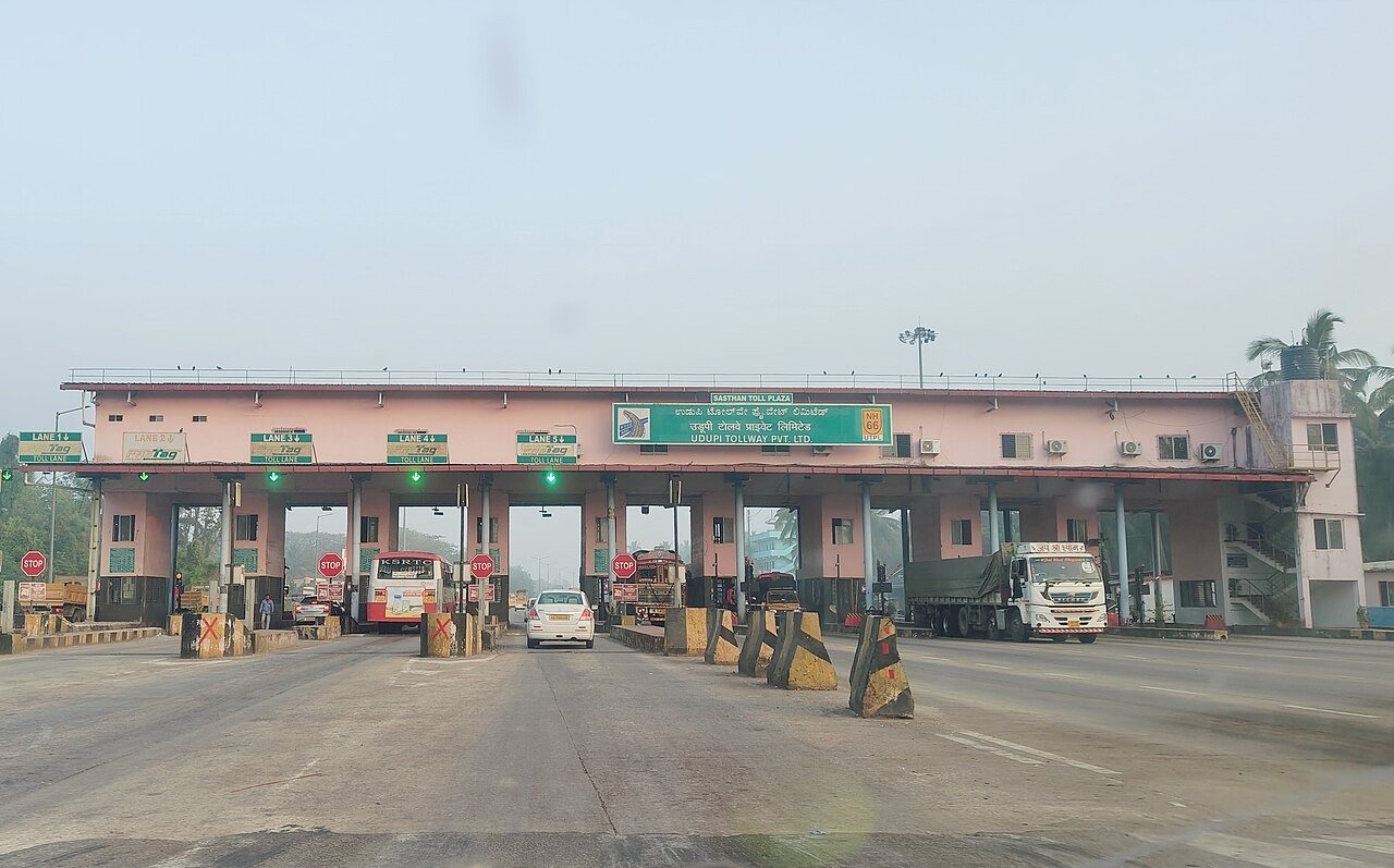The Sasthan toll plaza on NH-66 near Udupi, Karnataka, in January 2025