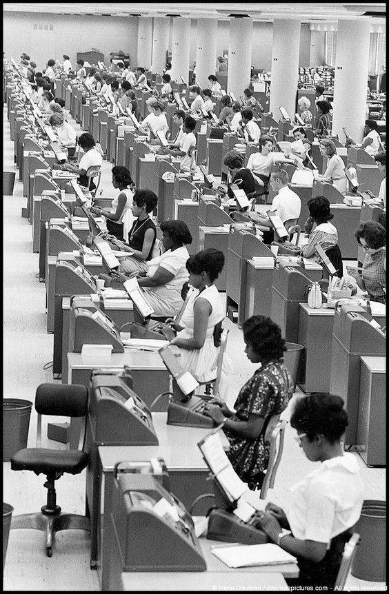 Social Security Administration staff at work in Baltimore, Maryland, in 1965