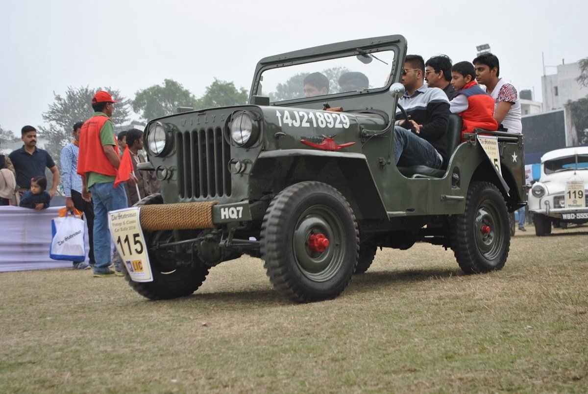 A 1952 Willys at the Statesman Vintage and Classic Car Rally in Kolkata, 2016