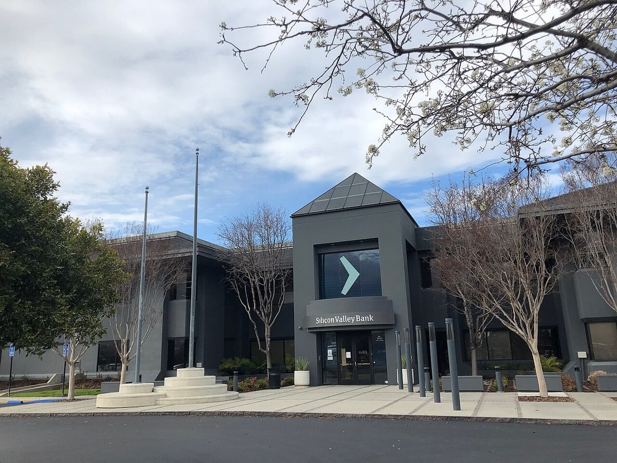 Silicon Valley Bank’s headquarters at 3003 West Tasman Drive, Santa Clara, on Monday 13 March 2023