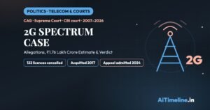 The 2G Spectrum Scam: The ₹1.76 Lakh Crore Estimate, 122 Cancelled Licences and the 2017 Acquittals