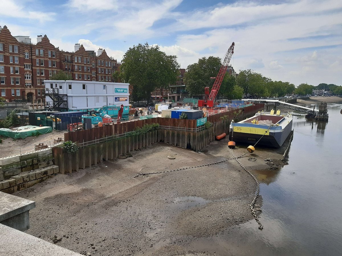 Thames Tideway Tunnel works at Putney