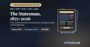 The Statesman: India’s Enduring Newspaper Legacy Timeline