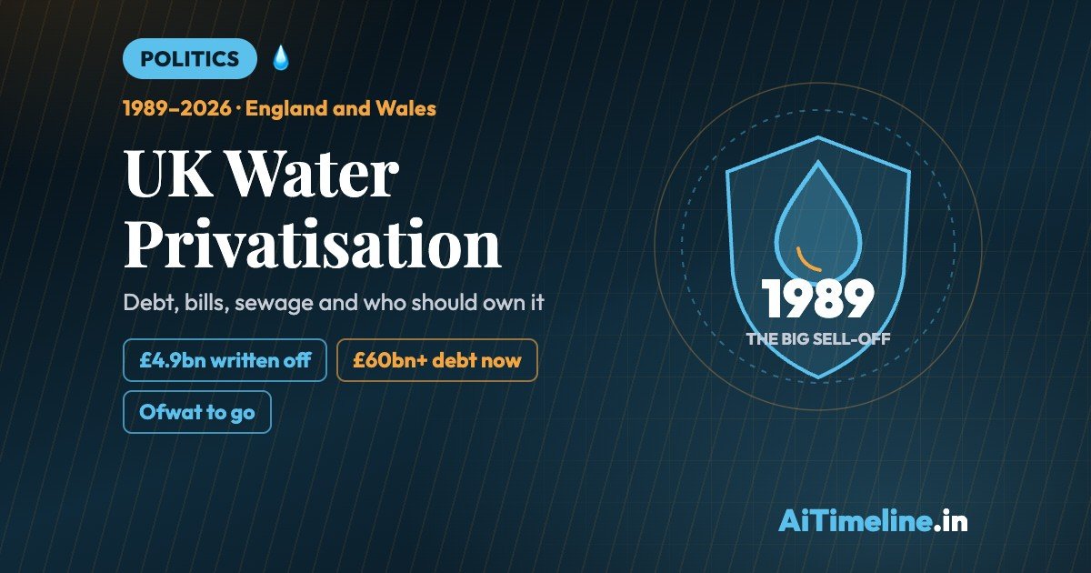 UK Water Privatisation: History, Debt, Sewage Crisis and Its Impact