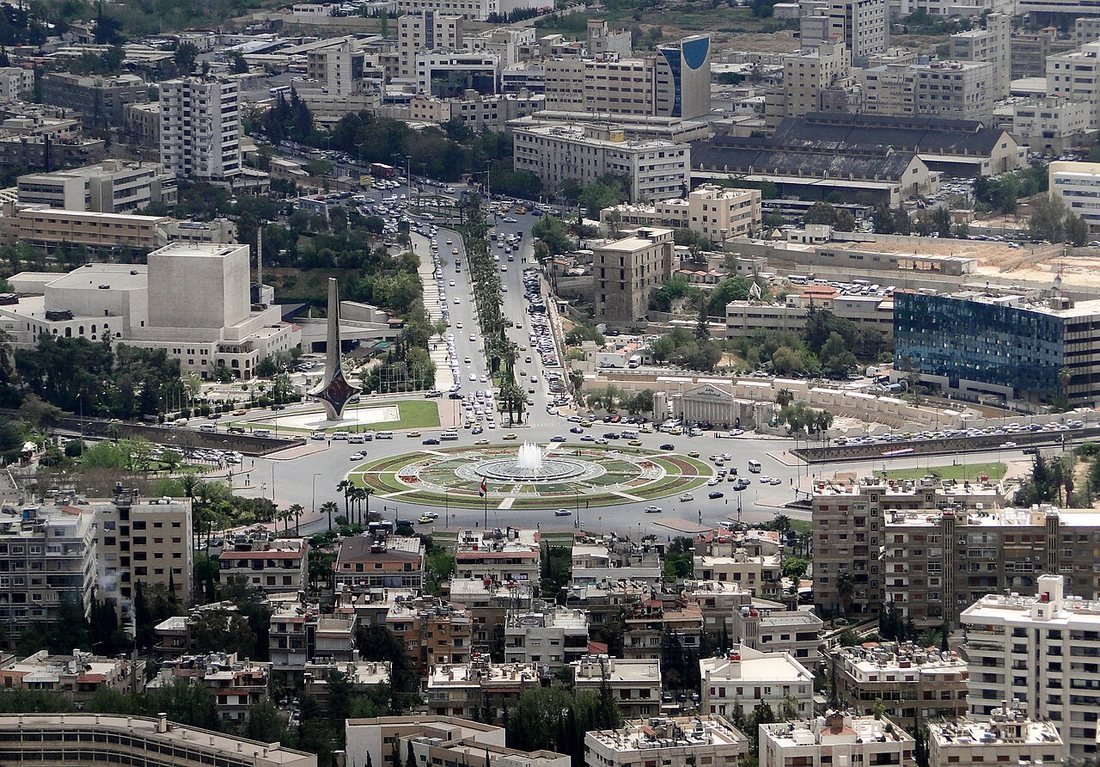 Umayyad Square in central Damascus