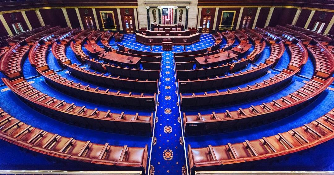 Interior of the United States House of Representatives chamber