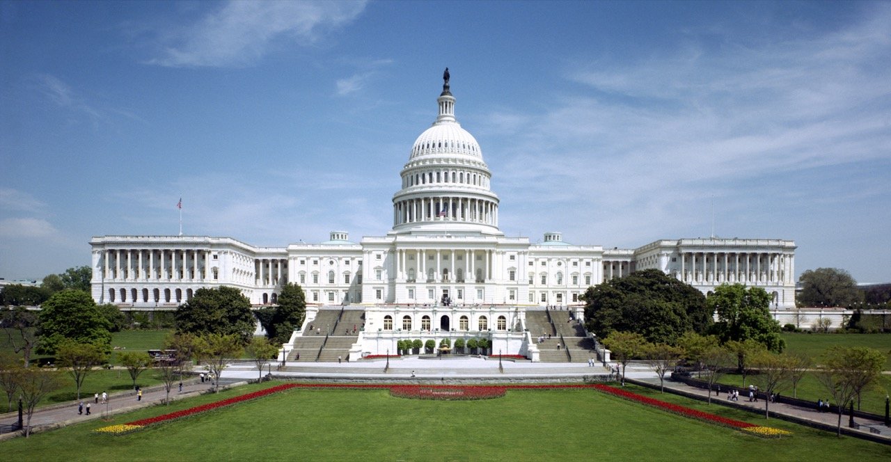 West front of the United States Capitol building in Washington, DC