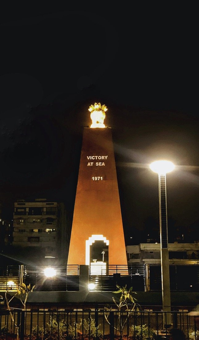 The Victory at Sea memorial to the 1971 war on Beach Road, Visakhapatnam