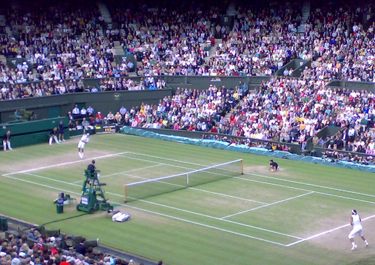 Centre Court during the 2008 Wimbledon final